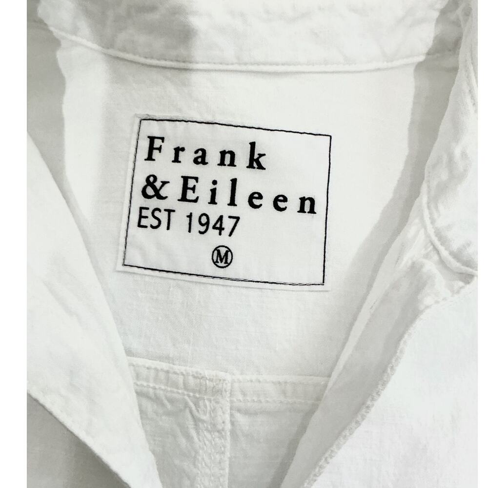 Frank & Eileen Ireland Playsuit Linen Romper Long Sleeve White Size Medium - Picture 7 of 8